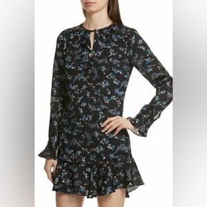 Veronica Beard Floral Print Silk Dress